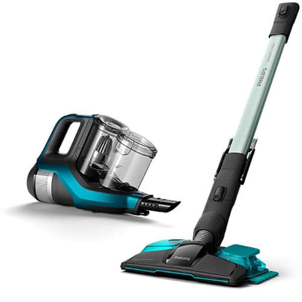Aspirator vertical PHILIPS SpeedPro Max Aqua 3in1 FC6904/01, 0.6l, 25.2V, autonomie max 75 min, AquaBoost, turcoaz-negru