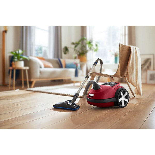 Aspirator cu sac PHILIPS Performer Silent FC8781/09, 4l, 650W, 66 dB, rosu-negru