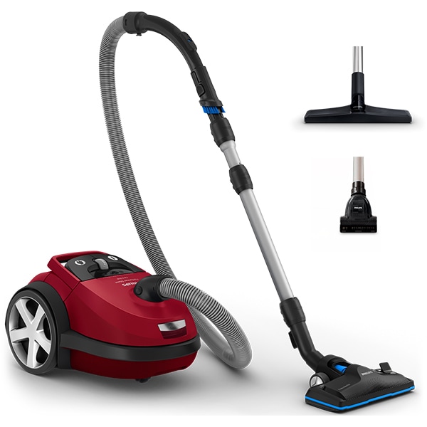 Aspirator cu sac PHILIPS Performer Silent FC8784/09, 4l, 650W, 66dB, rosu-negru 