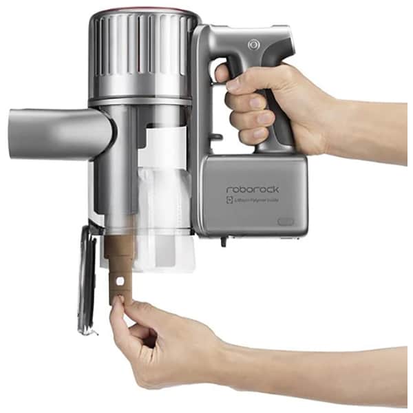 Aspirator vertical ROBOROCK H7, 0.5l, 22.2V, autonomie max 90 min, ecran OLED, argintiu-rosu