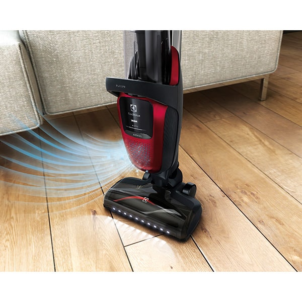 Aspirator vertical ELECTROLUX Pure F9 PF91-ANIMA, 0.7l, 36V, autonomie max 60 min, rosu-negru