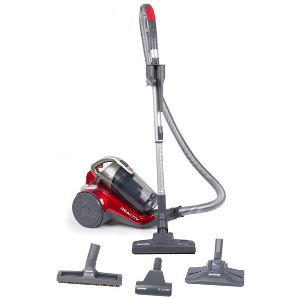 Aspirator fara sac HOOVER Reactiv RC81RC25011, 2l, 800W, 75dB, rosu-gri 