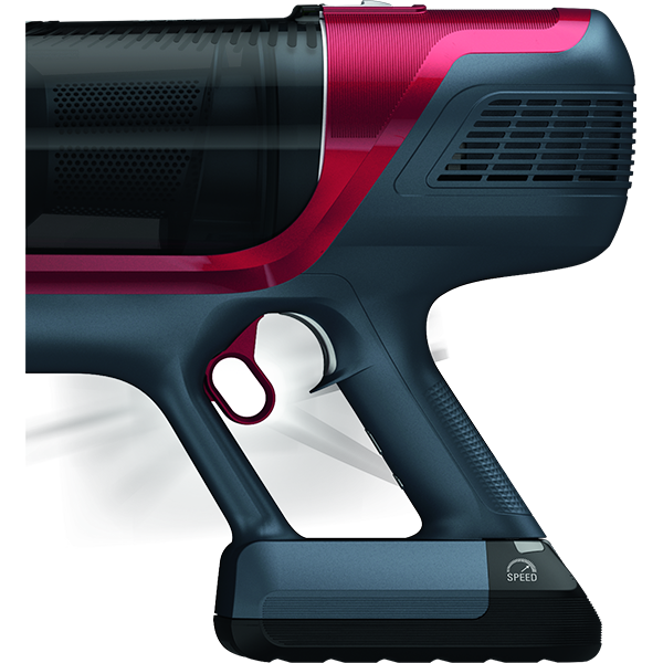 Aspirator vertical ROWENTA X-Pert 6.60 Animal Care RH6878WO, 0.55l, 18V, autonomie max 45 min, albastru inchis-rosu