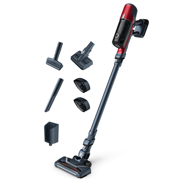 Aspirator vertical ROWENTA X-Pert 6.60 Animal Care RH6878WO, 0.55l, 18V, autonomie max 45 min, albastru inchis-rosu