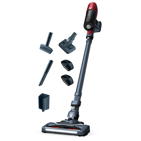 Aspirator vertical ROWENTA X-Pert 6.60 Animal Care RH6878WO, 0.55l, 18V, autonomie max 45 min, albastru inchis-rosu