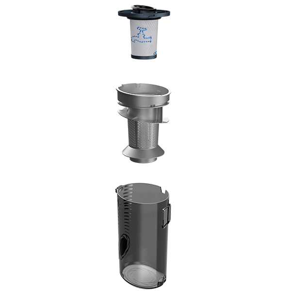 Aspirator vertical ROWENTA X-Pert 6.60 Animal Care RH6878WO, 0.55l, 18V, autonomie max 45 min, albastru inchis-rosu