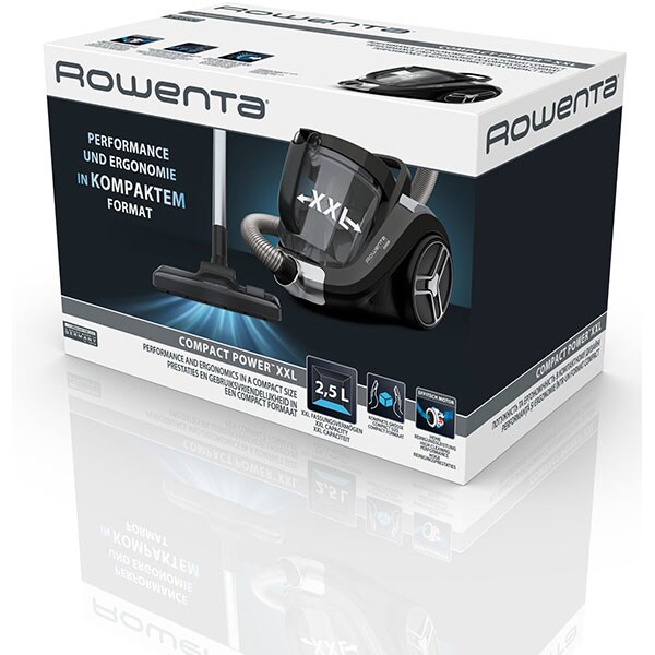 Aspirator fara sac ROWENTA Compact Power XXL RO4825EA, 2.5l, 550W, 75dB, negru-argintiu