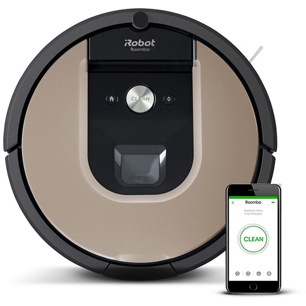 Aspirator robot IROBOT Roomba 976, autonomie max 75 min, Wi-Fi, Navigatie iAdapt 2.0, Dirt Detect, negru-maro