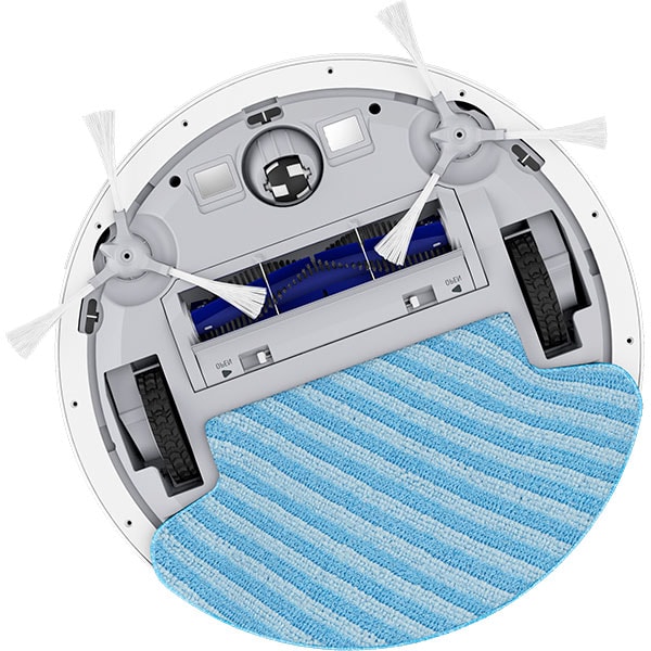 Aspirator robot ROWENTA X-Plorer Serie 75 Total Care RR7687WH, 0.4l, 14.4V, autonomie max 150 min, Navigatie laser, functie mop, alb