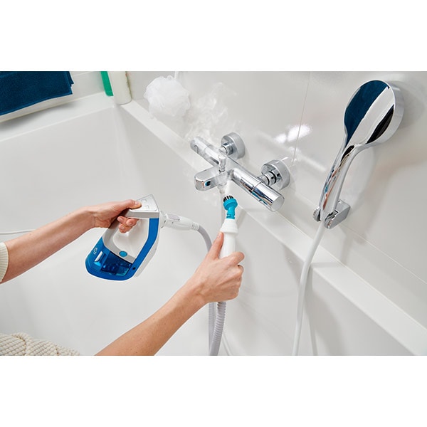 Aspirator vertical cu abur ROWENTA Clean&Steam Multi RY8561WH, 0.5l, 1700W, tehnologie ciclonica, alb-albastru