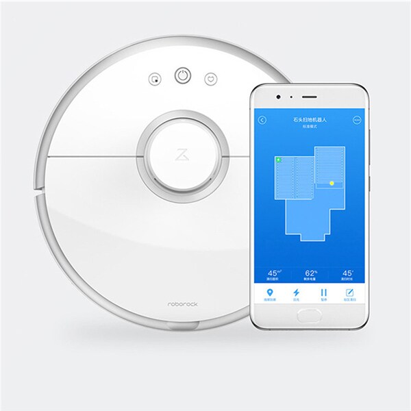 Aspirator robot ROBOROCK 2 S50, 0.42l, 14.4V, autonomie max 180 min, Wi-Fi, Sistem Bionic, alb 