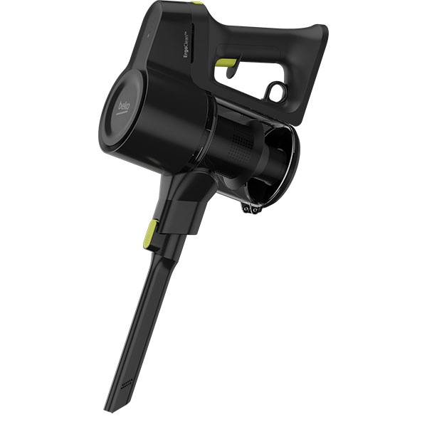 Aspirator vertical BEKO ErgoClean VRT51225VB, 0.55l, 25.2V, autonomie max 45 min, PerformCyclone, negru-argintiu