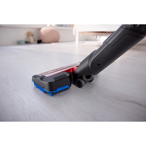 Aspirator vertical PHILIPS SpeedPro Max XC7043/01, 0.6l, 25.2V, autonomie max 65 min, rosu-negru