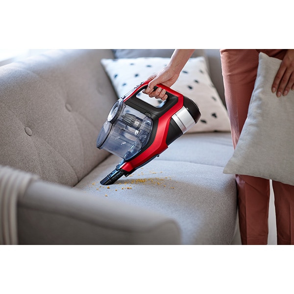 Aspirator vertical PHILIPS SpeedPro Max XC7043/01, 0.6l, 25.2V, autonomie max 65 min, rosu-negru