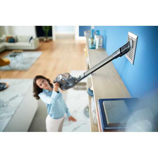 Aspirator vertical PHILIPS Aqua Plus XC8349/01, 0.6l, 25.2V, autonomie max 80 min, gri inchis