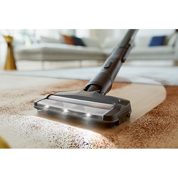 Aspirator vertical PHILIPS Aqua Plus XC8349/01, 0.6l, 25.2V, autonomie max 80 min, gri inchis