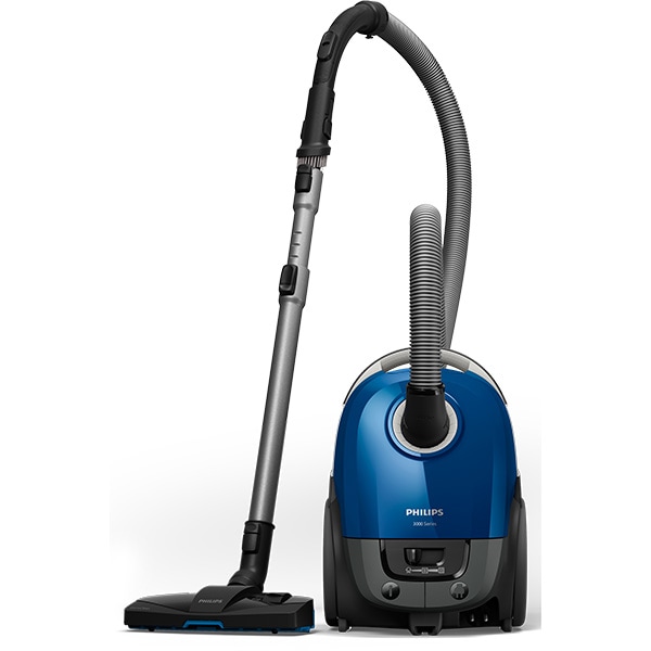 Aspirator cu sac PHILIPS Series 3000 XD3110/09, 3l, 650W, 79 dB, albastru-negru