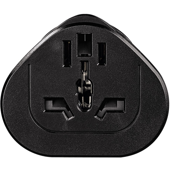 Adaptor priza UK/US-EU HAMA 121999, plastic, negru