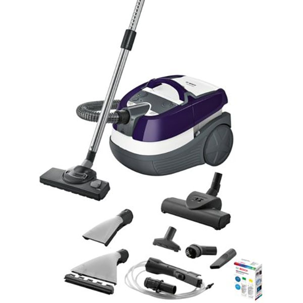 Aspirator cu spalare BOSCH BWD41740, 5l, 1700W, alb-mov