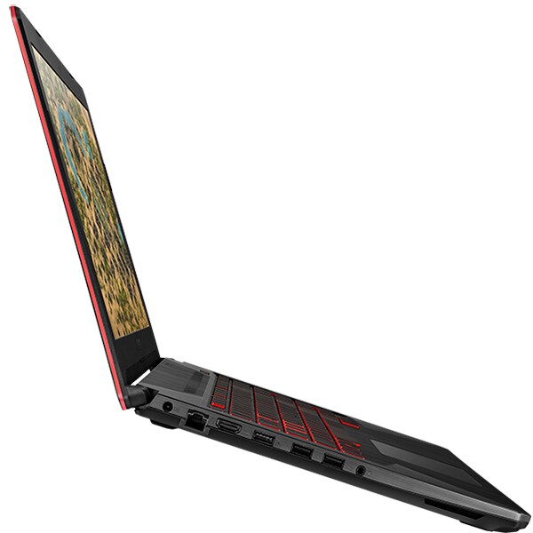 Laptop Gaming ASUS FX504GE-E4059, Intel Core i7-8750H pana la 4.1GHz, 15.6" Full HD, 8GB, SSHD 1TB, NVIDIA GeForce GTX 1050 Ti 4GB, Free Dos, Negru