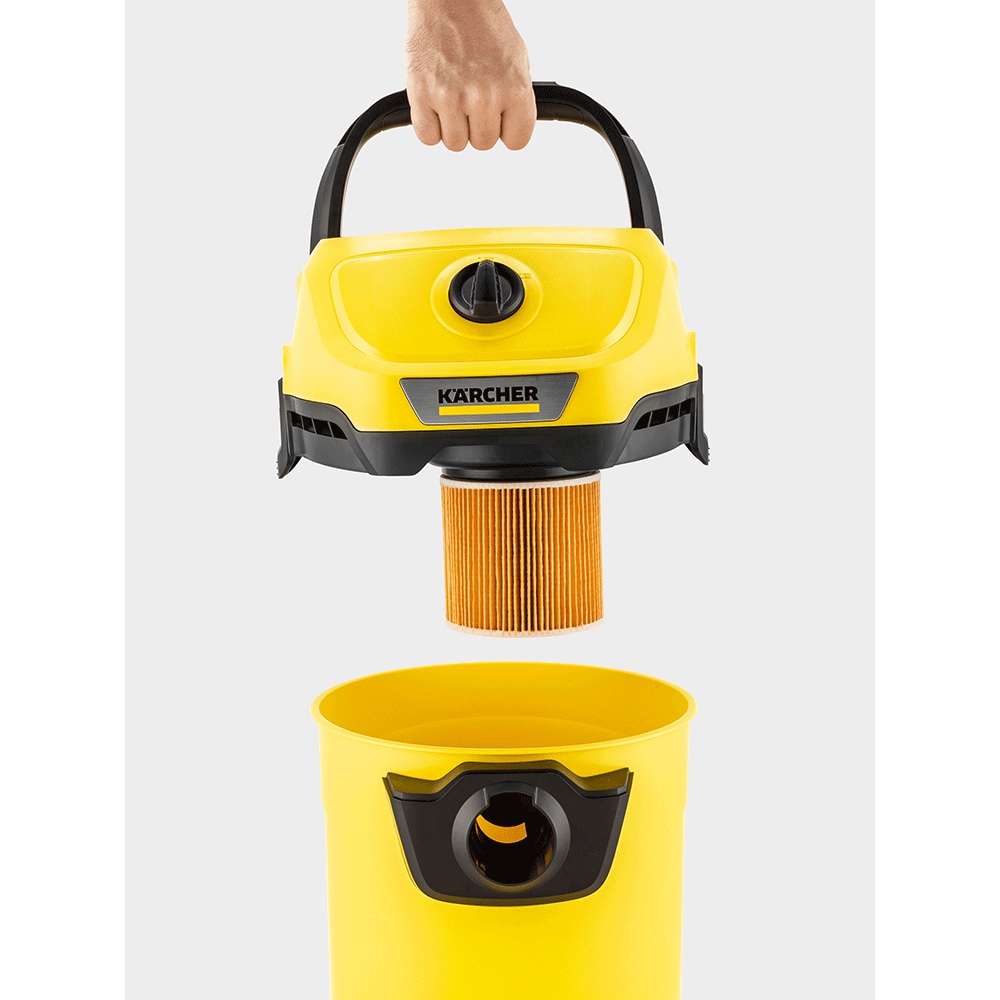 Aspirator cu sac KARCHER WD 3 V-17/4/20, 17l, 1000W, 75dB, galben-negru