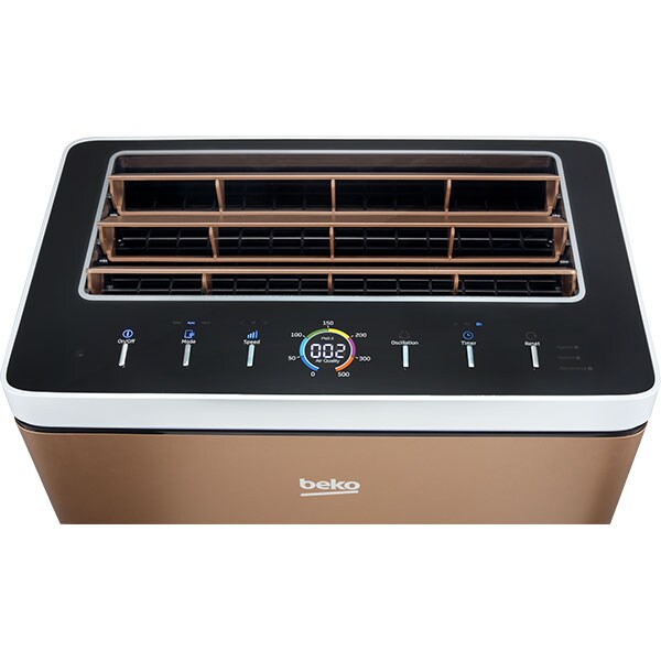 Purificator aer BEKO ATP8100, 3 trepte de viteza, Hepa, senzor de lumina, maro