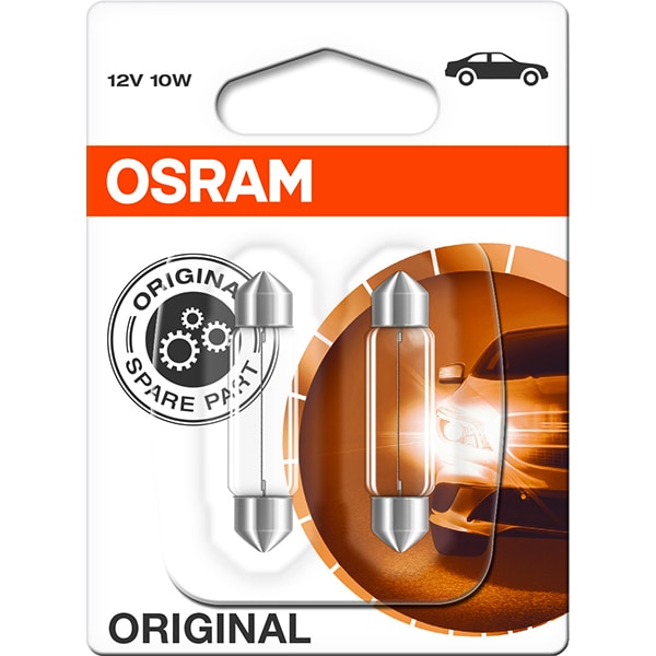 Bec auto halogen OSRAM, C10W, 12V, 10W, SV8,5-8, 2 bucati