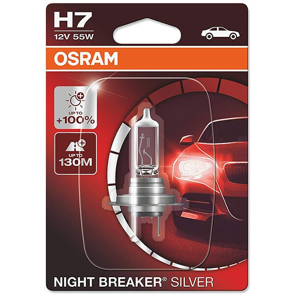 Bec auto OSRAM H7 NB SILVER 64210NBS-01B, +100%, 12V, 55W