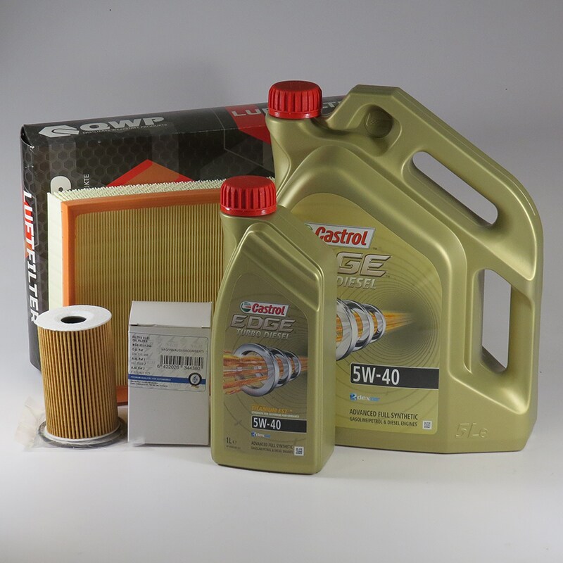 Kit schimb ulei CASTROL 5W40, Volkswagen Transporter T5, 2.0 TDI, 84-140CP, 2009-prezent