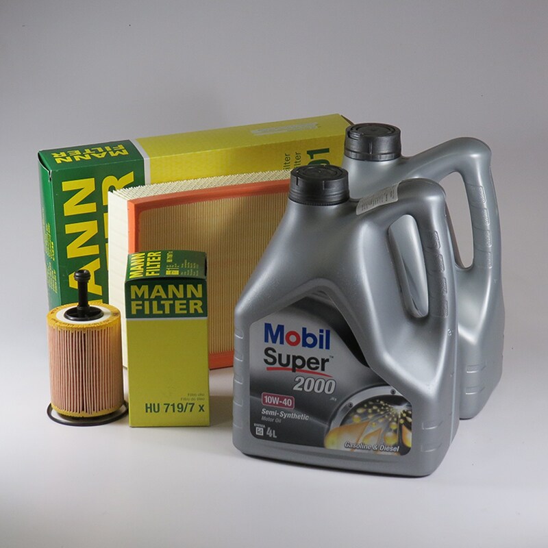 Kit schimb ulei MOBIL Super 2000 10W40, Volkswagen Transporter T5, 2.5 TDI, 130-174CP, 2003-2009