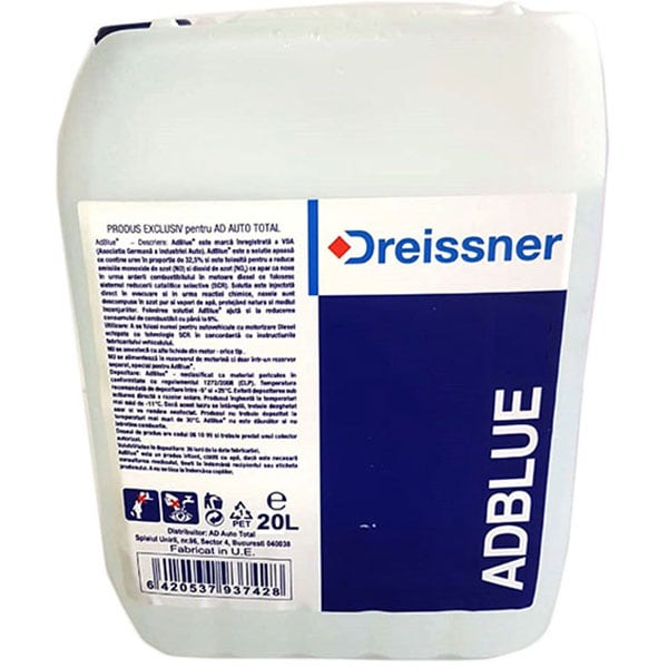 Aditiv diesel DREISSNER Adblue ADBLUE20, cu palnie, 20l