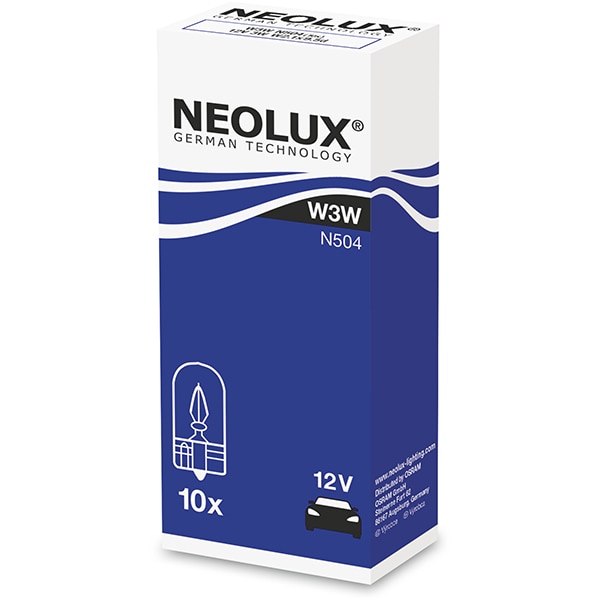 Set 10 becuri Halogen NEOLUX N504, W3W, 3W, 12V