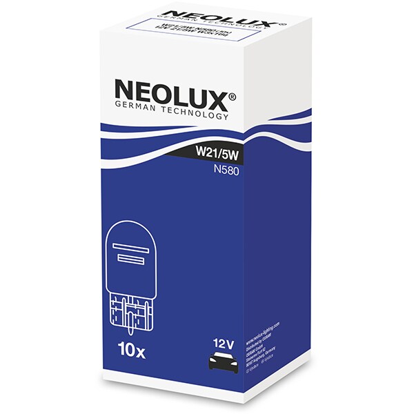 Set 10 becuri Halogen NEOLUX N580, W21/5W, 5W, 12V