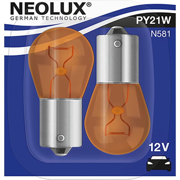 Set 2 becuri Halogen NEOLUX N581-02B, PY21W, 21W, 12V