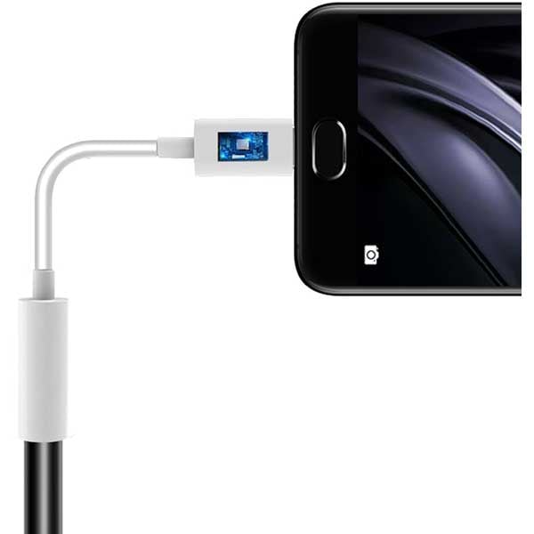 Adaptor audio PROMATE AUXLink-C, Jack 3.5mm - USB-C, alb