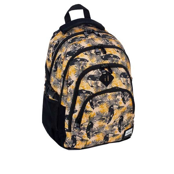 Ghiozdan HEAD HD-88, negru-galben