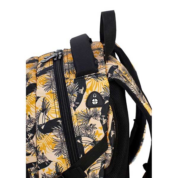 Ghiozdan HEAD HD-88, negru-galben