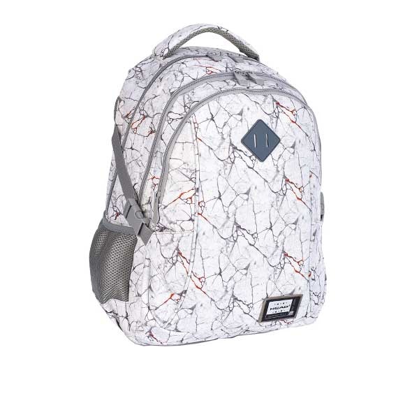 Ghiozdan HEAD HD-319, alb-gri