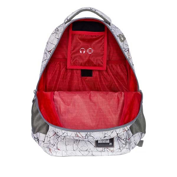 Ghiozdan HEAD HD-319, alb-gri