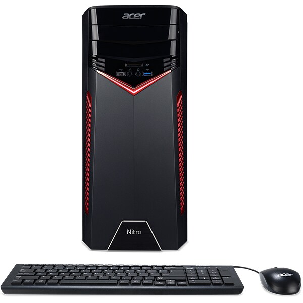 Sistem Desktop Gaming ACER Nitro GX50-600, Intel Core i5-8400 pana la 4.0GHz, 8GB, 1TB, NVIDIA GeForce GTX 1050 2GB, Linux