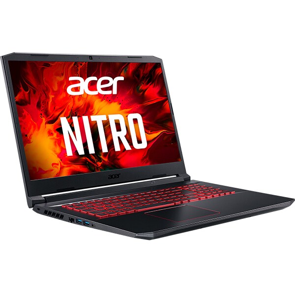 Laptop Gaming ACER Nitro 5 AN517-52-7381, Intel Core i7-10750H pana la 5.0GHz, 17.3" Full HD, 16GB, SSD 1TB, NVIDIA GeForce RTX 2060 6GB, Free DOS, negru