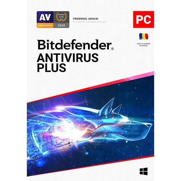 Antivirus BITDEFENDER Antivirus Plus, 2 ani, 3 PC, Retail