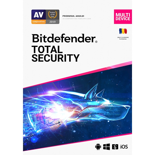 Antivirus BITDEFENDER Total Security, 1 an, 10 PC, Retail