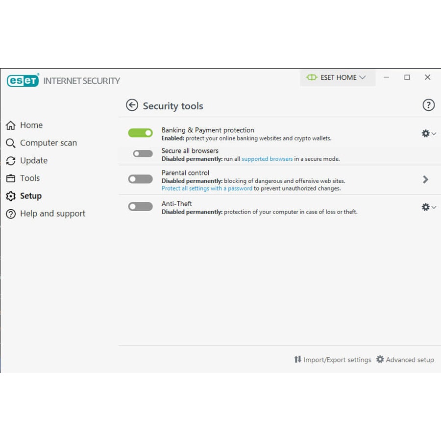 Antivirus ESET NOD32 Internet Security, 1PC, Retail