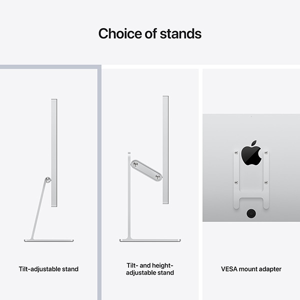 Monitor APPLE Studio Display mk0u3z/a, 27" 5K Retina, WebCam 12MP, Standard Glass, Tilt Adjustable Stand, argintiu