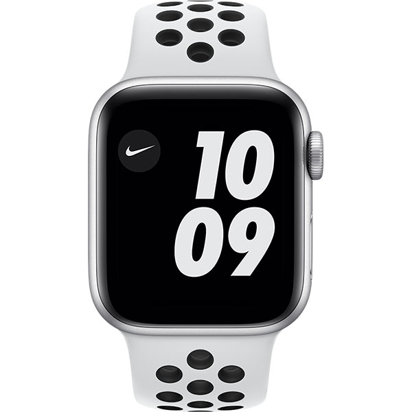 APPLE Watch Nike Series 6 GPS + Cellular, 40mm Silver Aluminium Case, Pure Platinum/Black Nike Sport Band