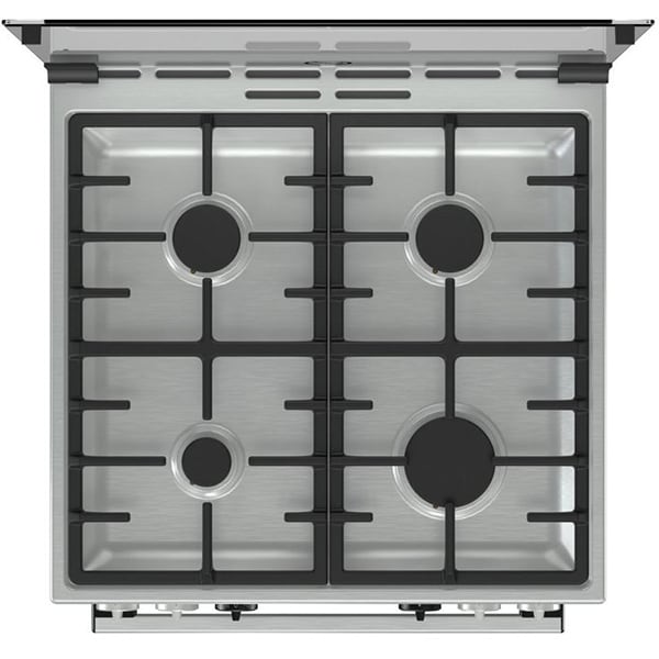 Aragaz GORENJE K6351XF, 4 arzatoare, Gaz + Electric, L 60 cm, Grill, inox
