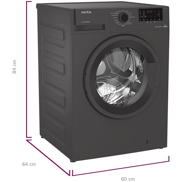 Masina de spalat rufe frontala ARCTIC AB101223XLAB, 10 kg, 1200rpm, Clasa B, antracit