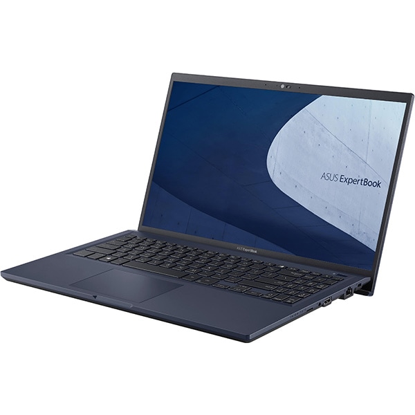 Laptop ASUS ExpertBook B1 B1500, Intel Core i7-1165G7 pana la 4.7GHz, 15.6" Full HD, 16GB, SSD 512GB, Intel Iris Xe, Windows 10 Pro, negru