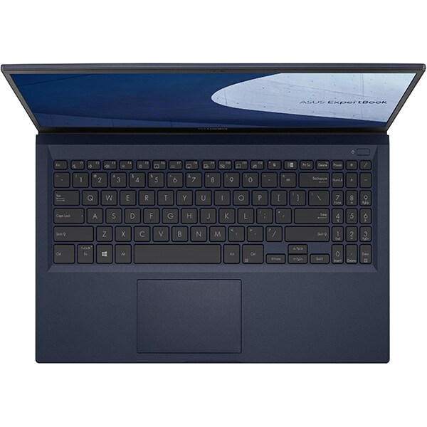 Laptop ASUS ExpertBook B1 B1500, Intel Core i7-1165G7 pana la 4.7GHz, 15.6" Full HD, 16GB, SSD 512GB, Intel Iris Xe, Windows 10 Pro, negru